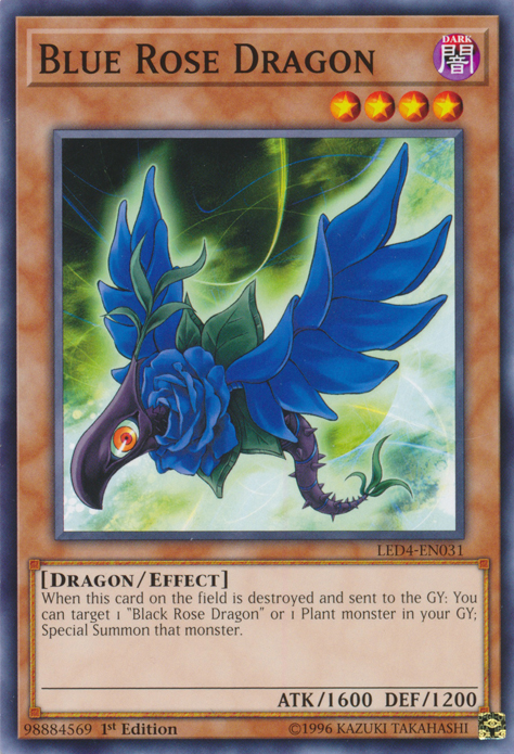 Blue Rose Dragon [LED4-EN031] Common | Jomio and Rueliete's Cards and Comics