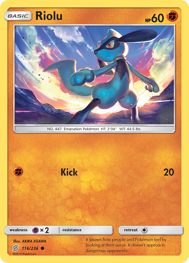 Riolu (116/236) [Sun & Moon: Unified Minds] | Jomio and Rueliete's Cards and Comics