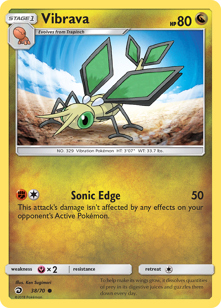 Vibrava (38/70) [Sun & Moon: Dragon Majesty] | Jomio and Rueliete's Cards and Comics