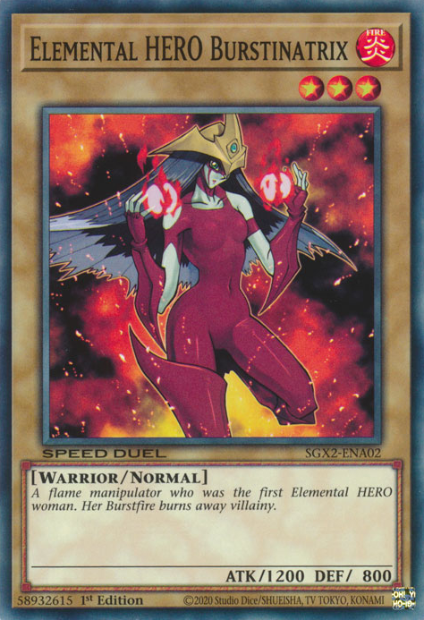 Elemental HERO Burstinatrix [SGX2-ENA02] Common | Jomio and Rueliete's Cards and Comics