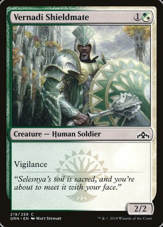 Vernadi Shieldmate [Guilds of Ravnica] | Jomio and Rueliete's Cards and Comics