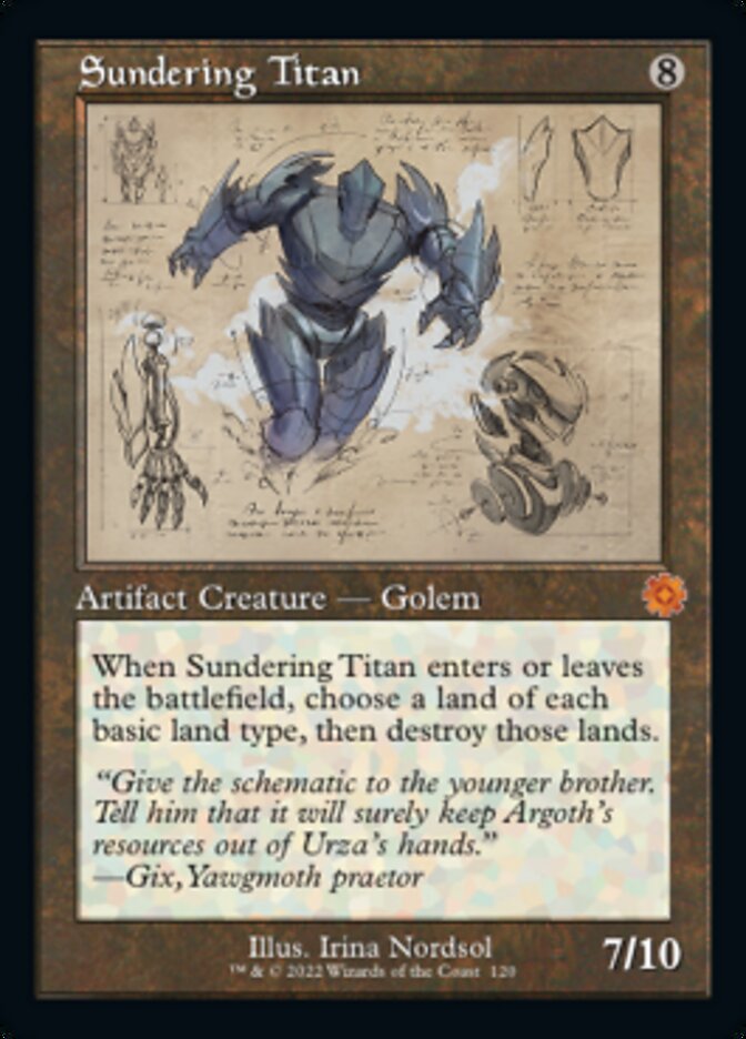 Sundering Titan (Retro Schematic) [The Brothers' War Retro Artifacts] | Jomio and Rueliete's Cards and Comics