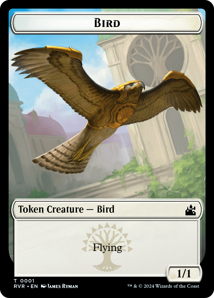 Bird // Rhino Double-Sided Token [Ravnica Remastered Tokens] | Jomio and Rueliete's Cards and Comics