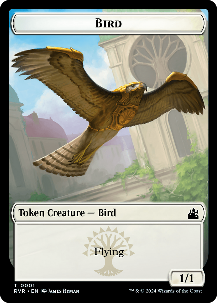 Bird // Angel (0002) Double-Sided Token [Ravnica Remastered Tokens] | Jomio and Rueliete's Cards and Comics