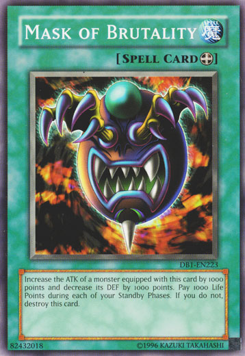 Mask of Brutality [DB1-EN223] Common | Jomio and Rueliete's Cards and Comics