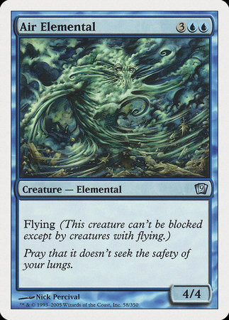Air Elemental [Ninth Edition] | Jomio and Rueliete's Cards and Comics