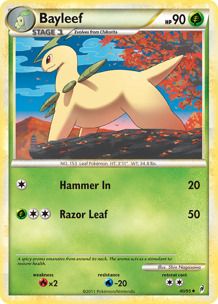 Bayleef (40/95) [HeartGold & SoulSilver: Call of Legends] | Jomio and Rueliete's Cards and Comics