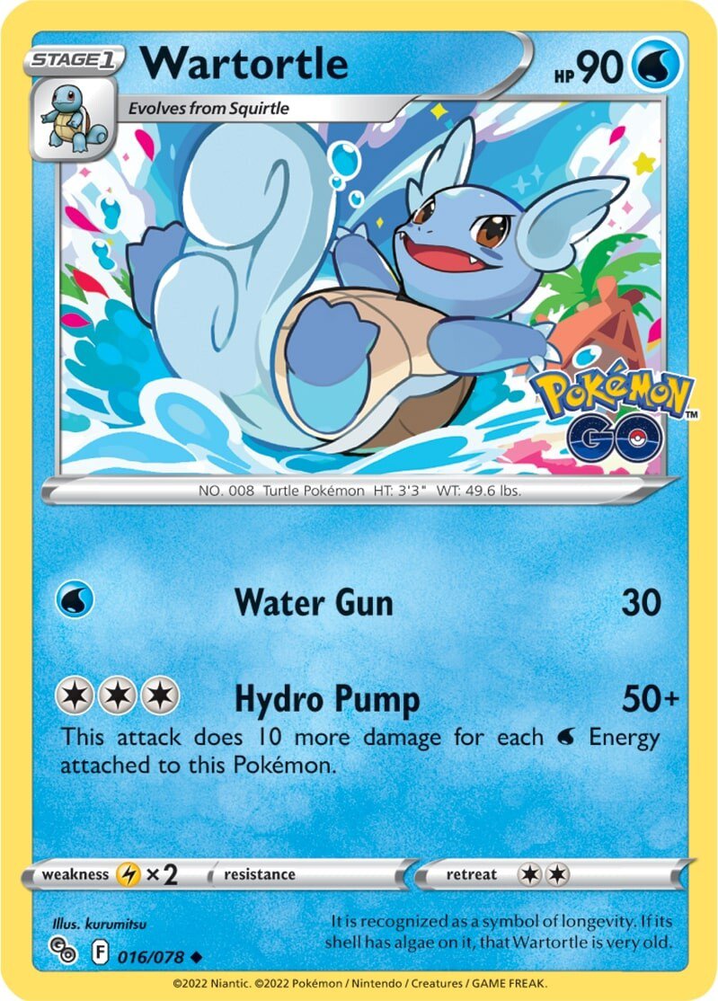 Wartortle (016/078) [Pokémon GO] | Jomio and Rueliete's Cards and Comics