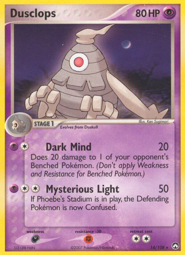 Dusclops (14/108) (Theme Deck Exclusive) [EX: Power Keepers] | Jomio and Rueliete's Cards and Comics