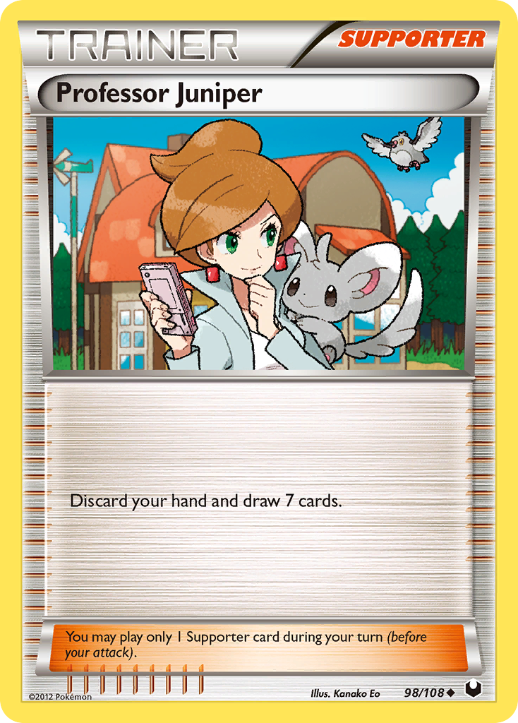 Professor Juniper (98/108) [Black & White: Dark Explorers] | Jomio and Rueliete's Cards and Comics