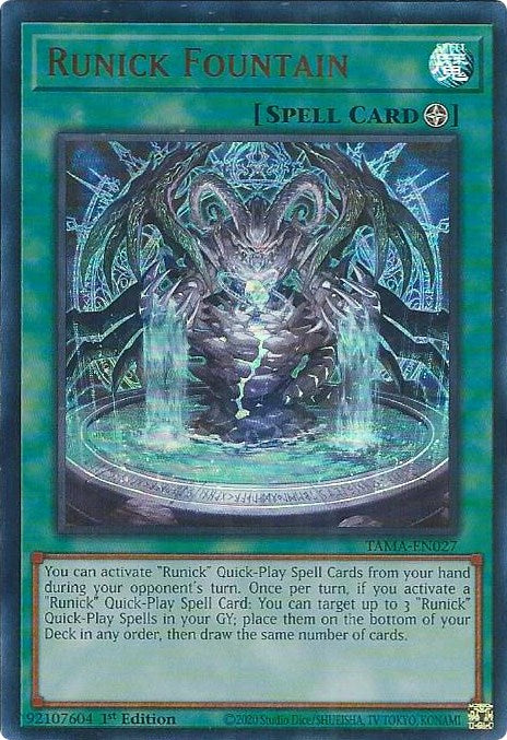 Runick Fountain [TAMA-EN027] Ultra Rare | Jomio and Rueliete's Cards and Comics