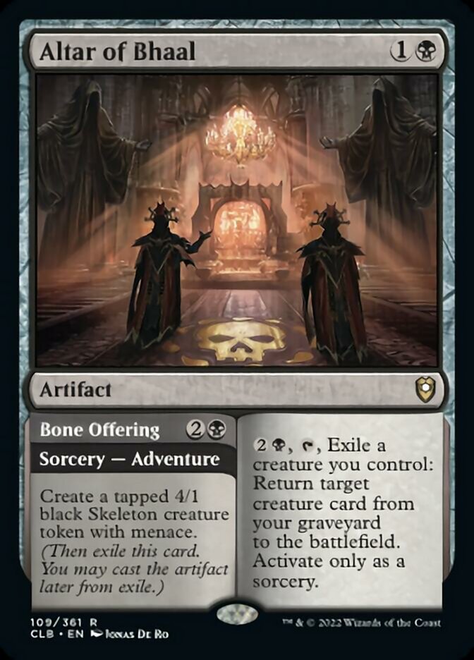 Altar of Bhaal // Bone Offering [Commander Legends: Battle for Baldur's Gate] | Jomio and Rueliete's Cards and Comics