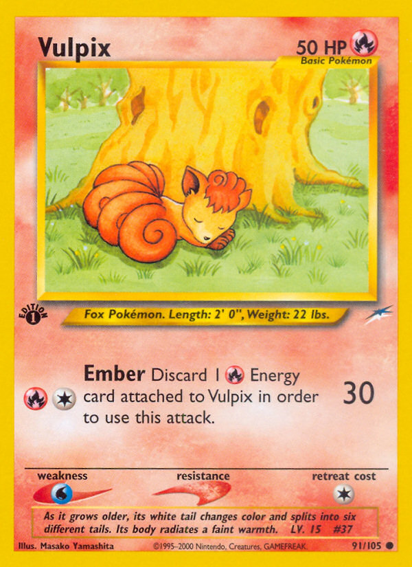 Vulpix (91/105) [Neo Destiny 1st Edition] | Jomio and Rueliete's Cards and Comics