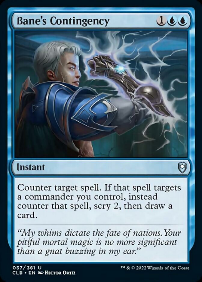 Bane's Contingency [Commander Legends: Battle for Baldur's Gate] | Jomio and Rueliete's Cards and Comics
