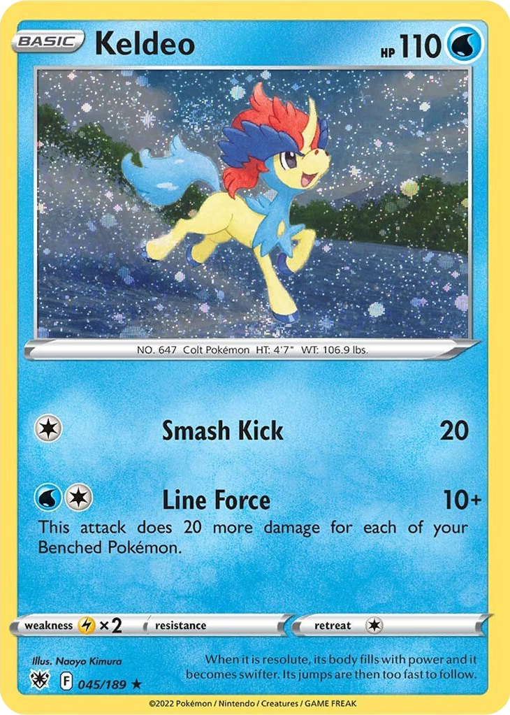 Keldeo (045/189) (Cosmos Holo) [Sword & Shield: Astral Radiance] | Jomio and Rueliete's Cards and Comics