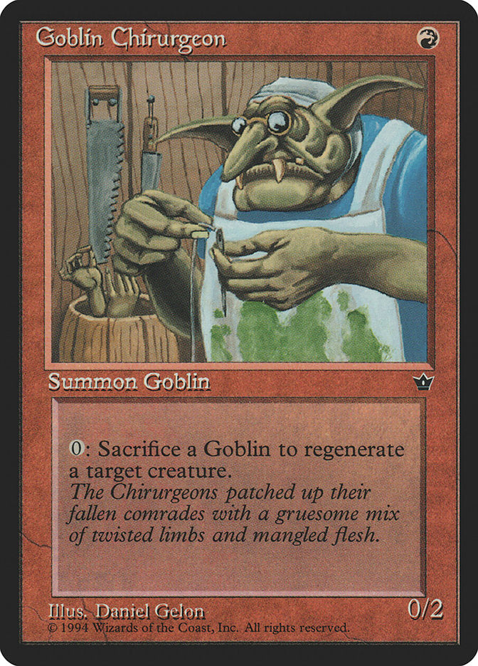Goblin Chirurgeon (Daniel Gelon) [Fallen Empires] | Jomio and Rueliete's Cards and Comics