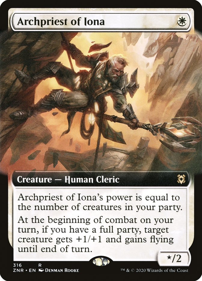 Archpriest of Iona (Extended Art) [Zendikar Rising] | Jomio and Rueliete's Cards and Comics