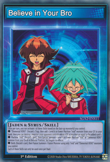 Believe in your Bro [SGX2-ENS11] Common | Jomio and Rueliete's Cards and Comics