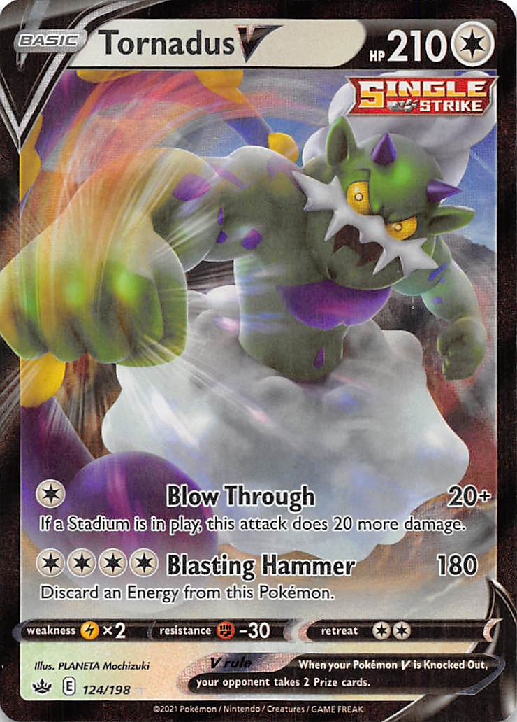 Tornadus V (124/198) [Sword & Shield: Chilling Reign] | Jomio and Rueliete's Cards and Comics