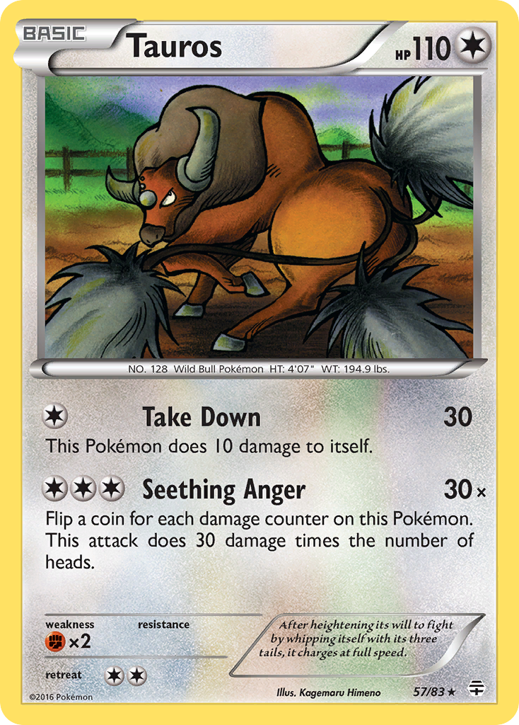 Tauros (57/83) [XY: Generations] | Jomio and Rueliete's Cards and Comics