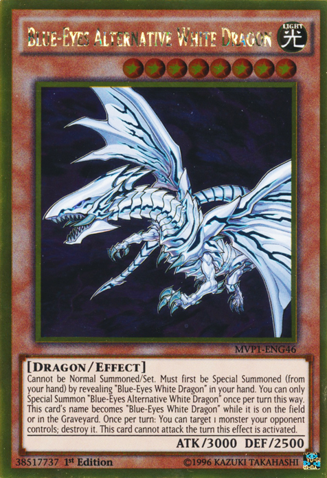 Blue-Eyes Alternative White Dragon [MVP1-ENG46] Gold Rare | Jomio and Rueliete's Cards and Comics