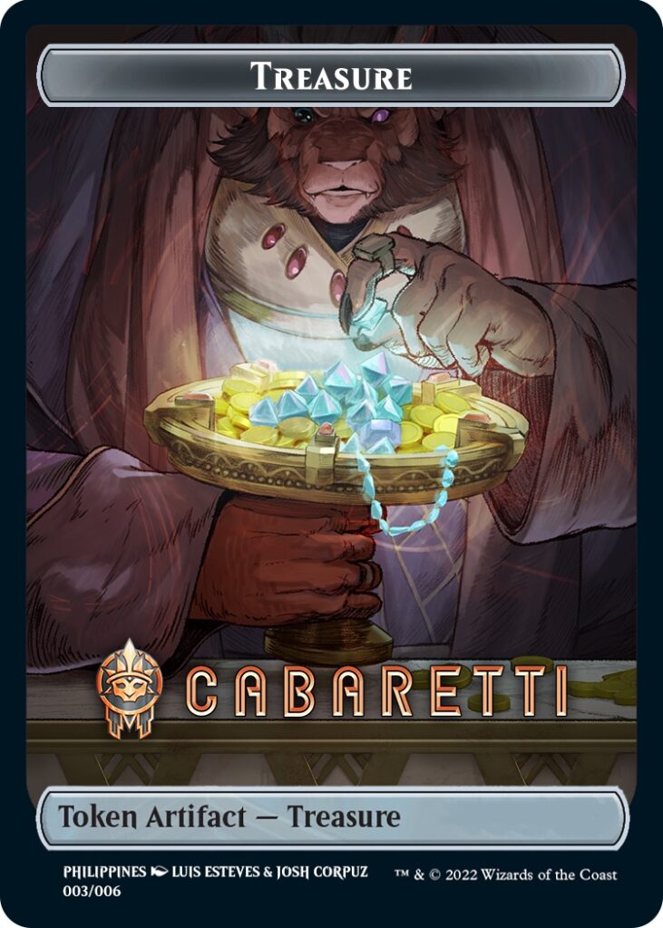 Treasure Token (Cabaretti) (Southeast Asia Artists) [Streets of New Capenna Tokens] | Jomio and Rueliete's Cards and Comics