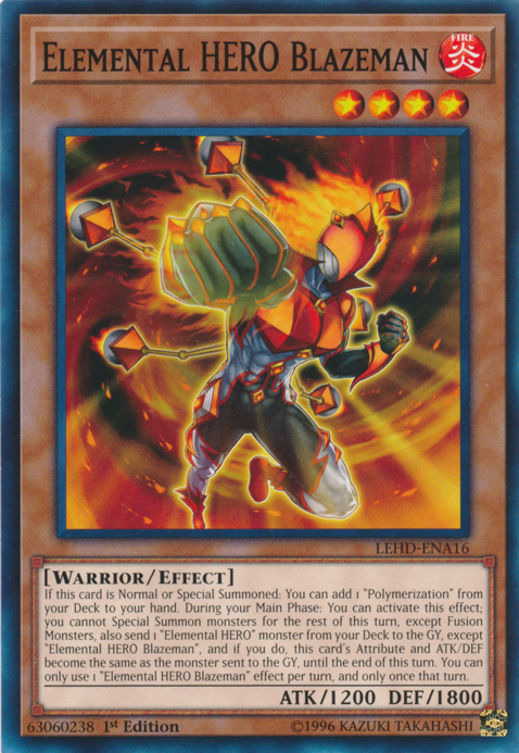 Elemental HERO Blazeman [LEHD-ENA16] Common | Jomio and Rueliete's Cards and Comics