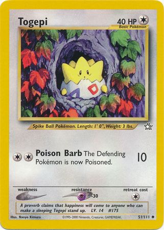 Togepi (51/111) [Neo Genesis Unlimited] | Jomio and Rueliete's Cards and Comics