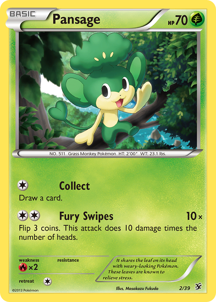 Pansage (2/39) [XY: Kalos Starter Set] | Jomio and Rueliete's Cards and Comics