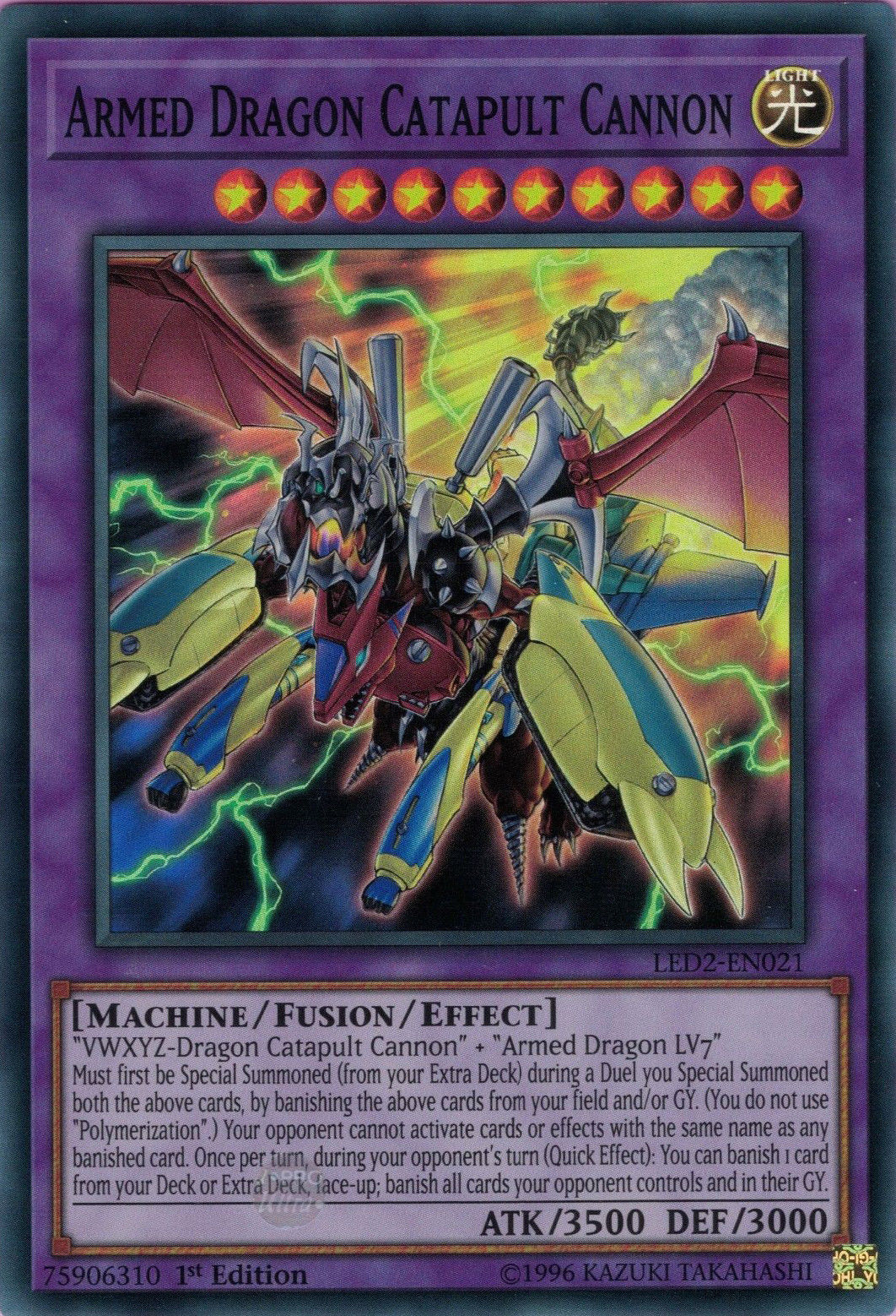 Armed Dragon Catapult Cannon [LED2-EN021] Super Rare | Jomio and Rueliete's Cards and Comics