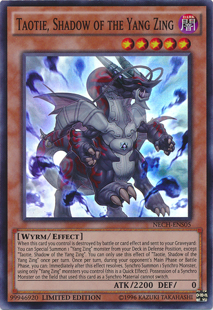 Taotie, Shadow of the Yang Zing (SE) [NECH-ENS05] Super Rare | Jomio and Rueliete's Cards and Comics