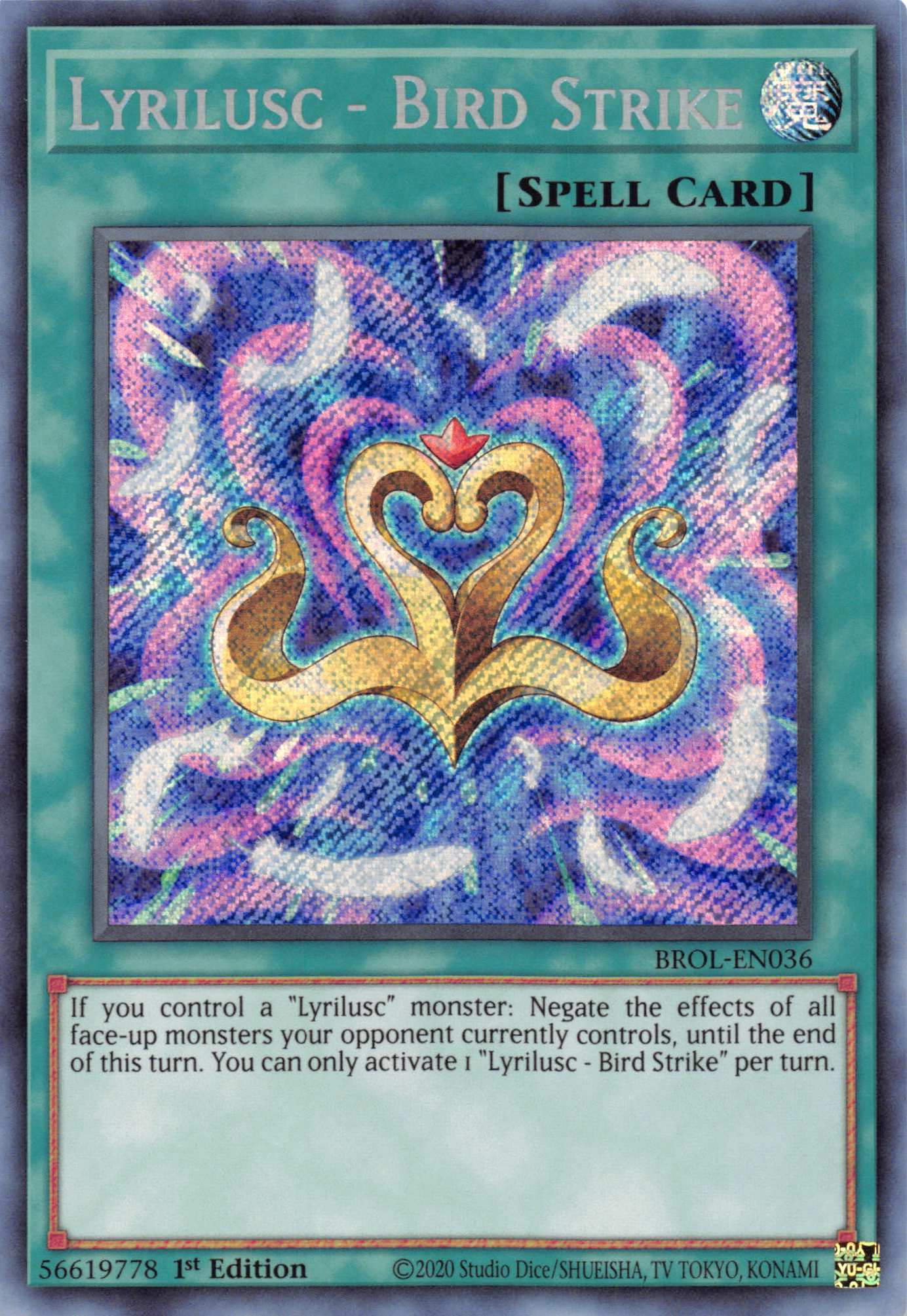 Lyrilusc - Bird Strike [BROL-EN036] Secret Rare | Jomio and Rueliete's Cards and Comics