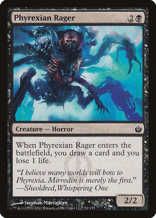 Phyrexian Rager [Mirrodin Besieged] | Jomio and Rueliete's Cards and Comics
