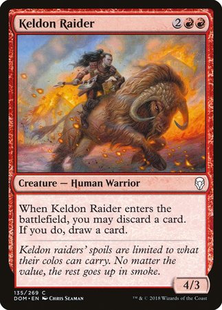 Keldon Raider [Dominaria] | Jomio and Rueliete's Cards and Comics