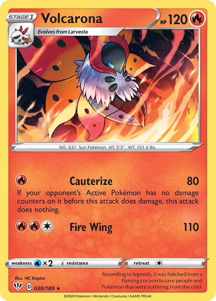 Volcarona (030/189) [Sword & Shield: Darkness Ablaze] | Jomio and Rueliete's Cards and Comics