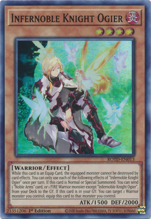 Infernoble Knight Ogier [ROTD-EN013] Super Rare | Jomio and Rueliete's Cards and Comics