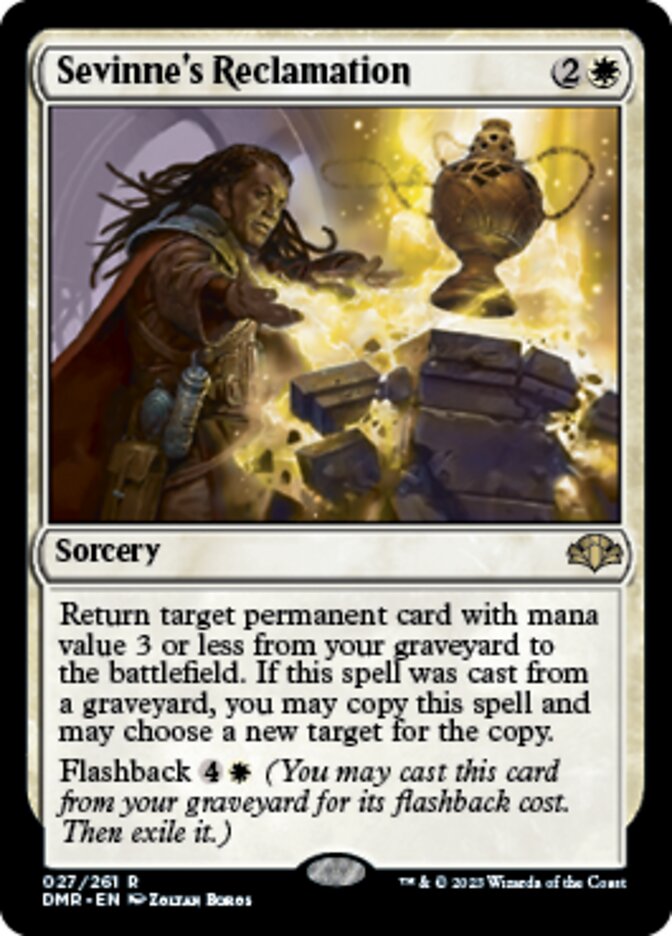 Sevinne's Reclamation [Dominaria Remastered] | Jomio and Rueliete's Cards and Comics