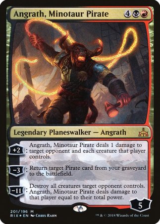 Angrath, Minotaur Pirate [Rivals of Ixalan] | Jomio and Rueliete's Cards and Comics