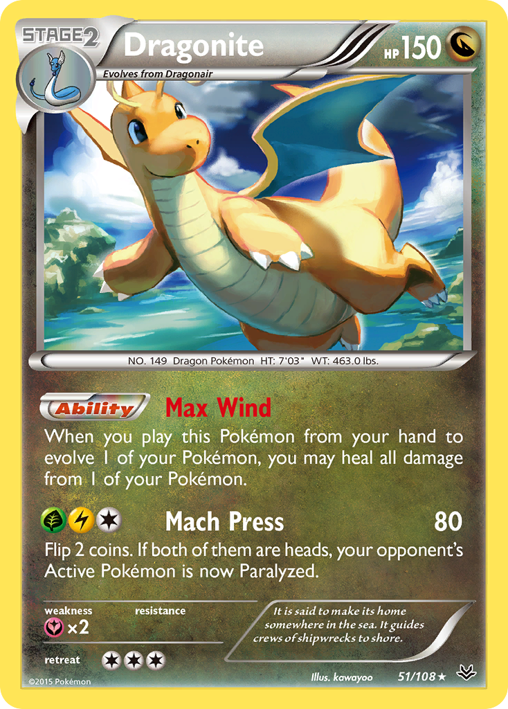 Dragonite (51/108) [XY: Roaring Skies] | Jomio and Rueliete's Cards and Comics