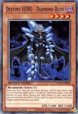 Destiny HERO - Diamond Dude [SGX1-ENB03] Common | Jomio and Rueliete's Cards and Comics