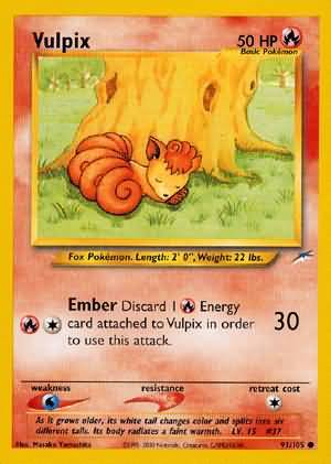 Vulpix (91/105) [Neo Destiny Unlimited] | Jomio and Rueliete's Cards and Comics