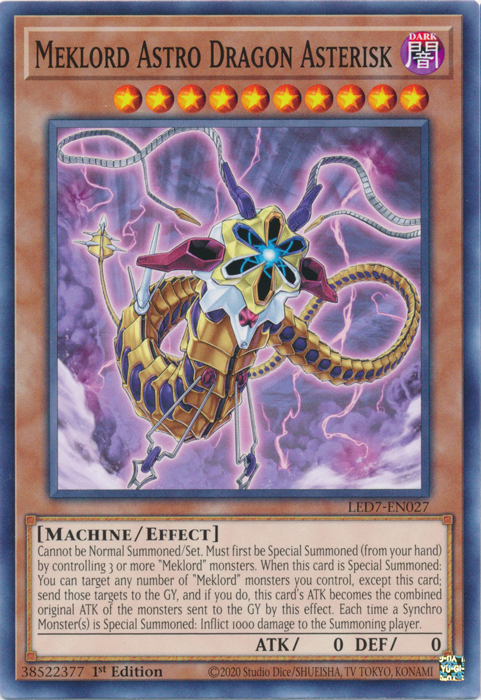 Meklord Astro Dragon Asterisk [LED7-EN027] Common | Jomio and Rueliete's Cards and Comics