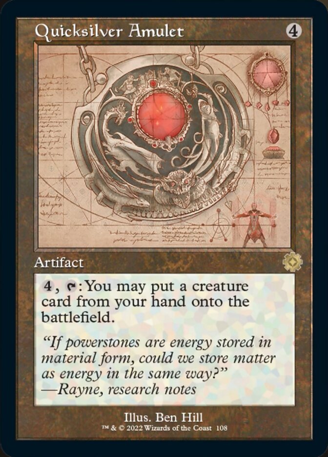 Quicksilver Amulet (Retro Schematic) [The Brothers' War Retro Artifacts] | Jomio and Rueliete's Cards and Comics