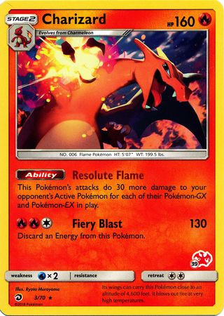Charizard (3/70) (Charizard Stamp #39) [Battle Academy 2020] | Jomio and Rueliete's Cards and Comics
