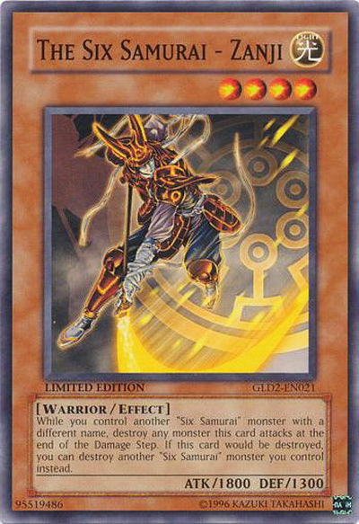 The Six Samurai - Zanji [GLD2-EN021] Common | Jomio and Rueliete's Cards and Comics