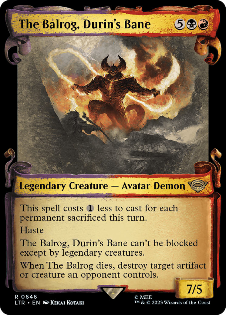 The Balrog, Durin's Bane [The Lord of the Rings: Tales of Middle-Earth Showcase Scrolls] | Jomio and Rueliete's Cards and Comics