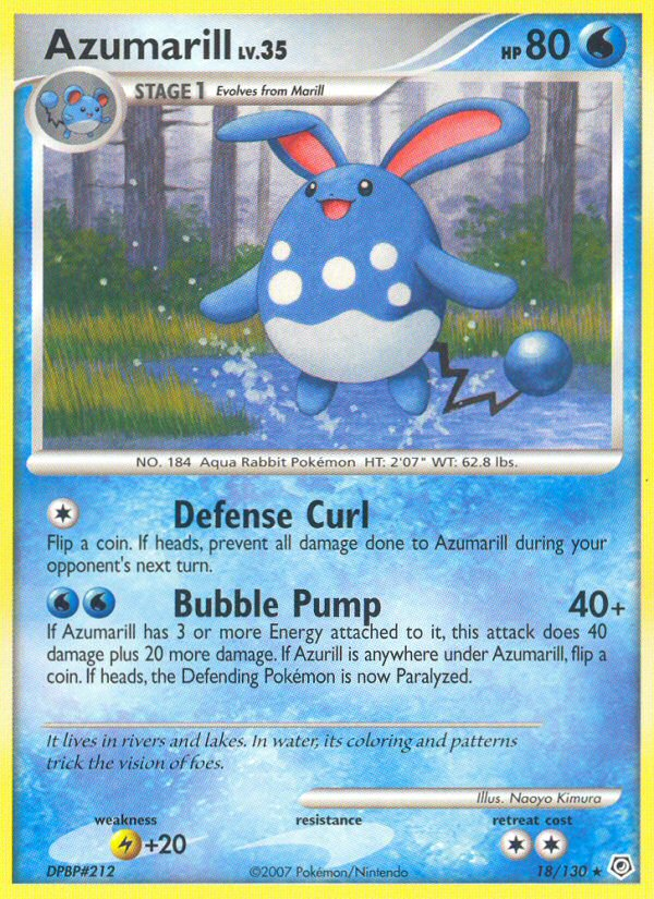 Azumarill (18/130) [Diamond & Pearl: Base Set] | Jomio and Rueliete's Cards and Comics