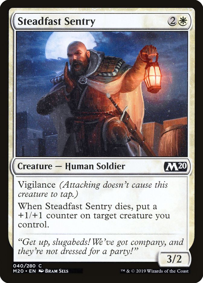 Steadfast Sentry [Core Set 2020] | Jomio and Rueliete's Cards and Comics