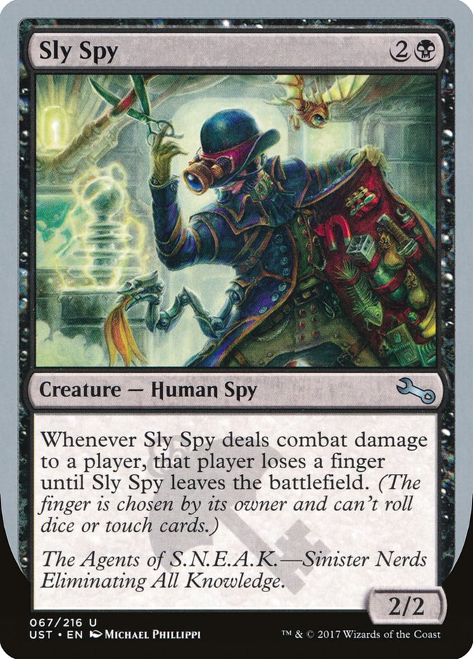 Sly Spy ("Sinister Nerds Eliminating All Knowledge") [Unstable] | Jomio and Rueliete's Cards and Comics