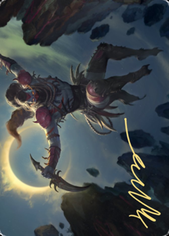 Nighthawk Scavenger Art Card (Gold-Stamped Signature) [Zendikar Rising Art Series] | Jomio and Rueliete's Cards and Comics
